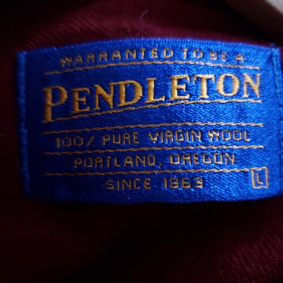 Vintage Pendleton Wool Red Plaid Men Shirt Size L - Picture 4 of 5